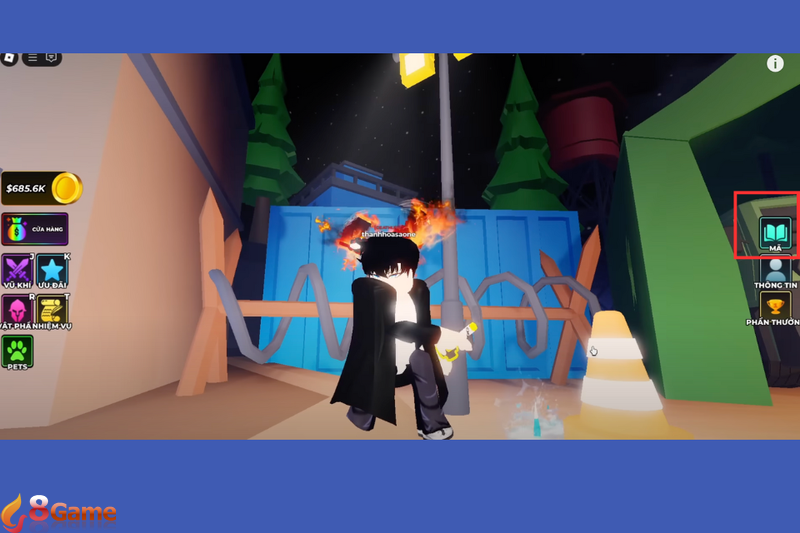 Bước 2 cách nhập Code Hunty Zombie