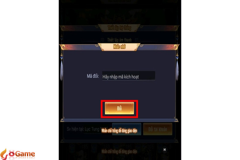 Hướng dẫn nhập code trong Lục Tung Tam Quốc bước 5