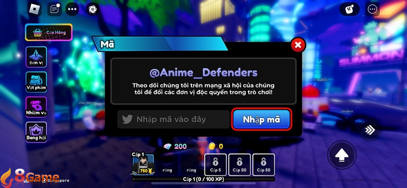 code Anime Defenders 4