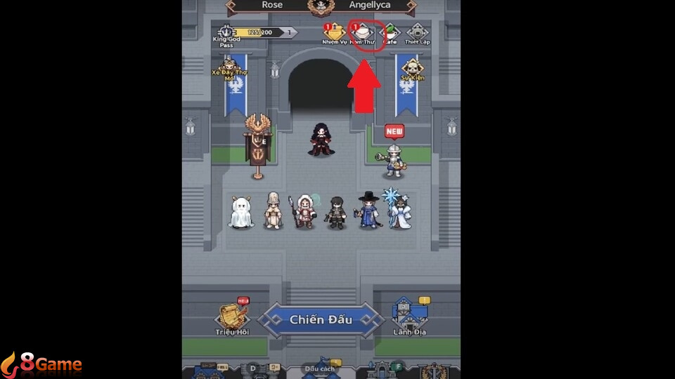 Chọn mục Hòm Thư