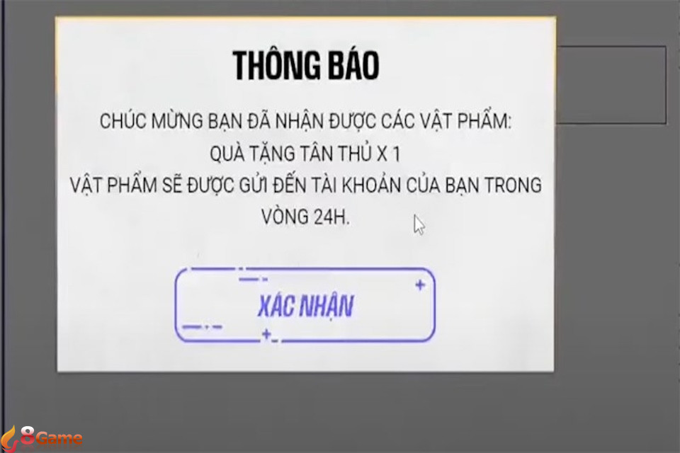 Thông báo từ hệ thống sẽ hiện ra