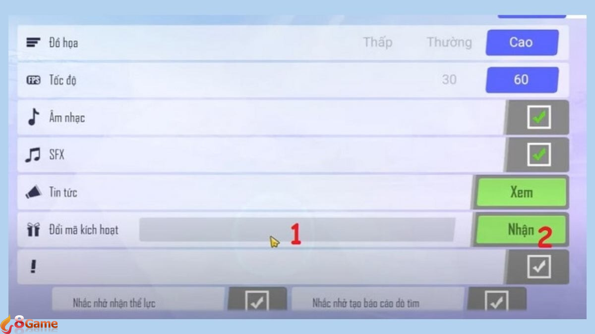 Football Pro VTC nhập code bước 4