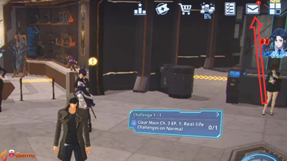 Vào mục thư để nhận thông báo về phần thưởng đổi code game.