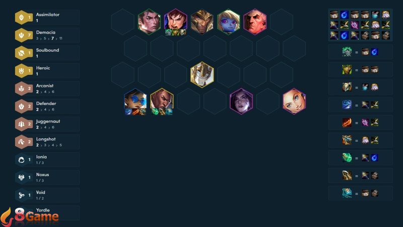 Các tướng trong đội hình