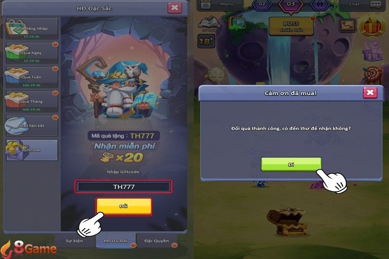 code TapTap Heroes hình 3