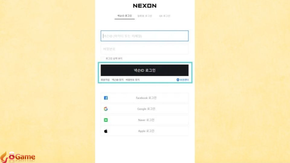 Nhấn "Đăng nhập" để vào game
