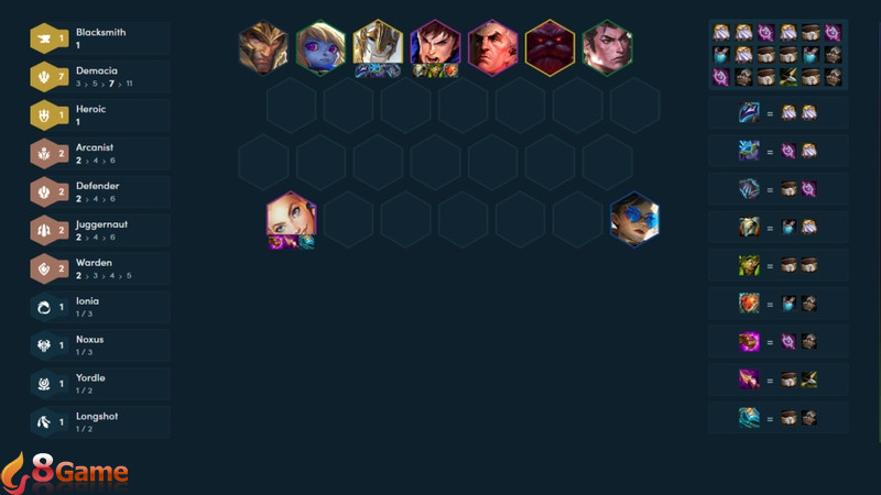 Các tướng trong đội hình