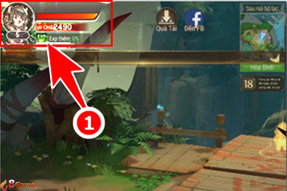 Truy cập game Dragon Hunter và nhấp vào biểu tượng Avatar.