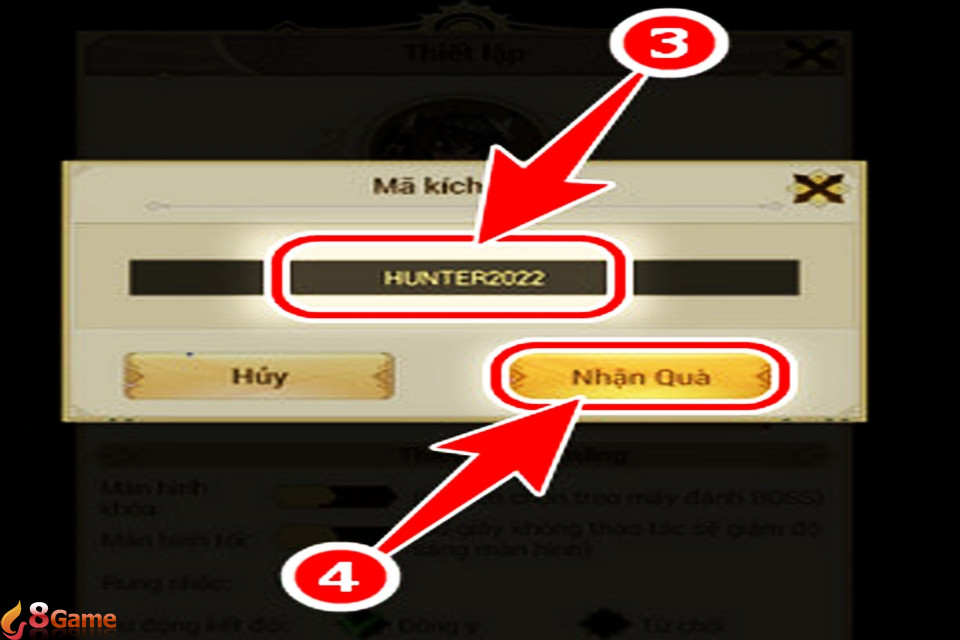 Nhấn nút Nhận quà để xác nhận.