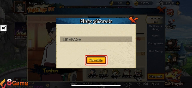 Bạn chỉ cần vào mục Hộp thư để nhận quà và sử dụng ngay