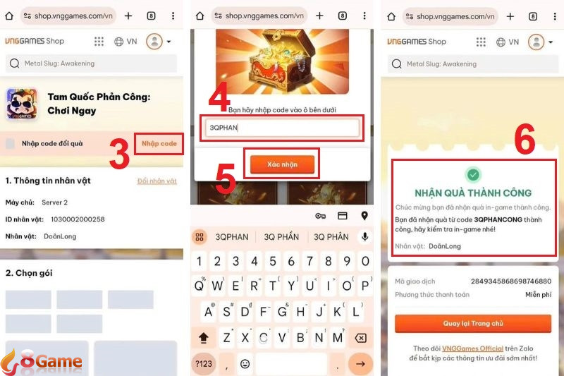 Code Tam Quốc Phản Công ảnh 4