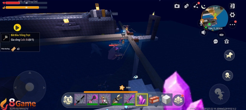 Cách chế tạo cần câu trong Mini World 3