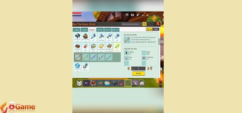 Cách chế tạo cần câu trong Mini World 6