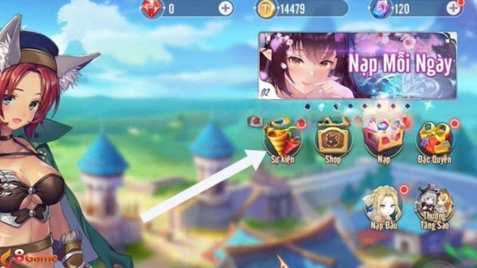 Chọn mục sự kiện