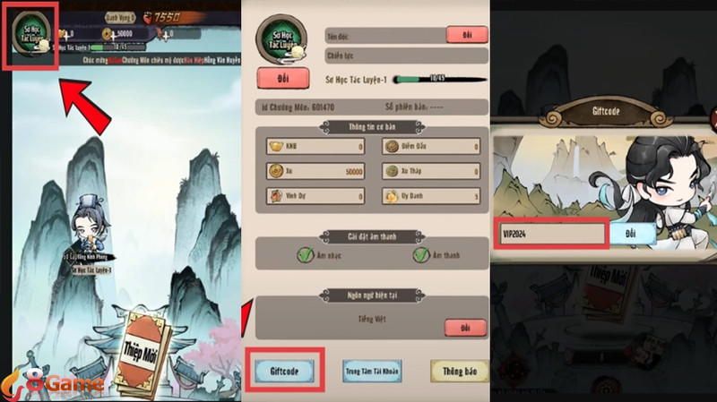 Các bước nhập code Đệ Nhất Tông Môn