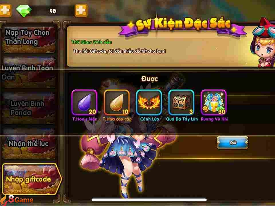 Hoàn thành bước nhận code game