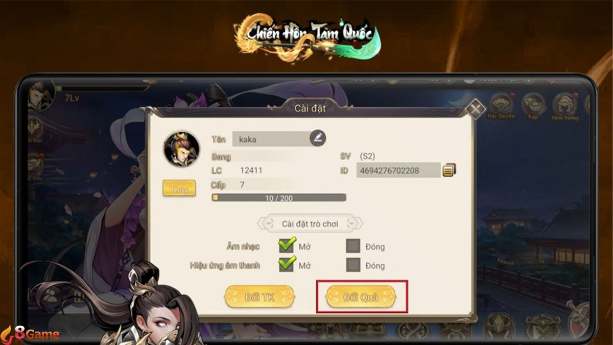 code game Chiến Hồn Tam Quốc (ảnh 3)