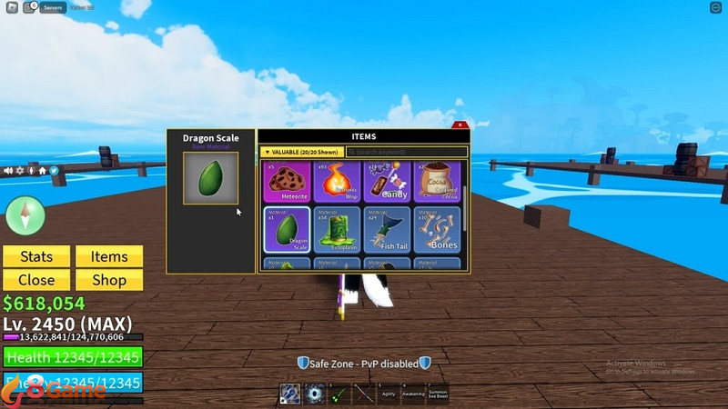 Các ứng dụng của Vảy Rồng trong Blox Fruit