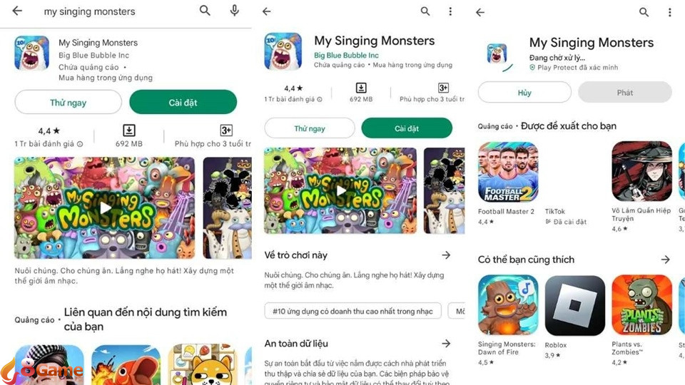 Giao diện chính thức của game