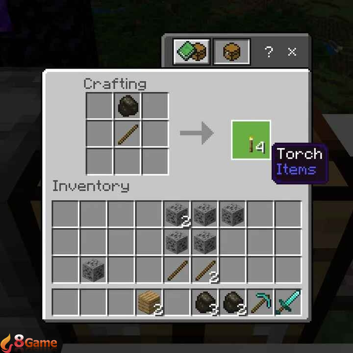 cách làm đuốc trong Minecraft hình 2