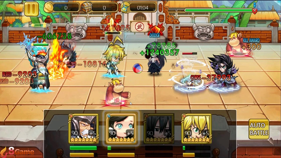 Giao diện game Manga Clash