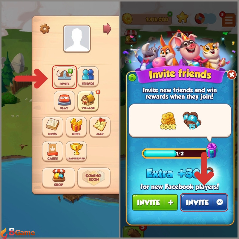 Mời bạn bè trên Facebook