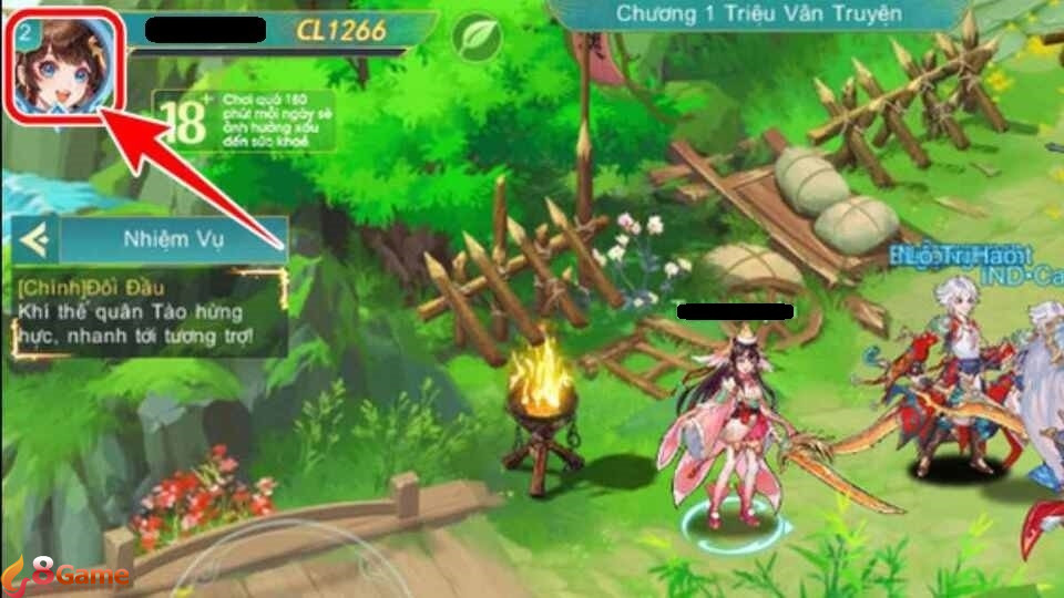 Đăng nhập vào trò chơi và chọn biểu tượng hình đại diện