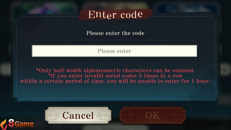 Nhập code game chính xác