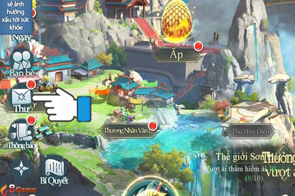 Vào hòm thư để nhận thông báo phần thưởng từ mã code vừa đổi.