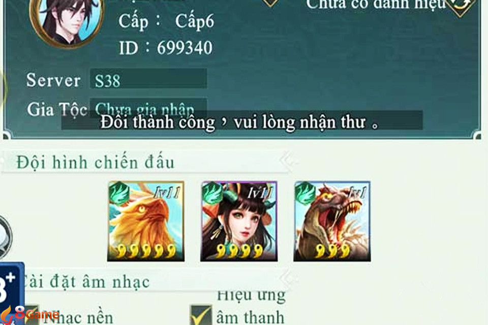 Nhận thông báo sau khi đổi mã code game.