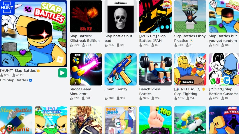 Vào game Slap Battles