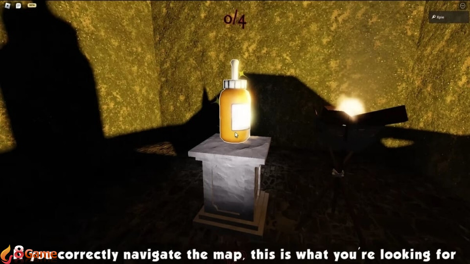 Bạn phải tìm đủ 4 vật phẩm ở mê cung