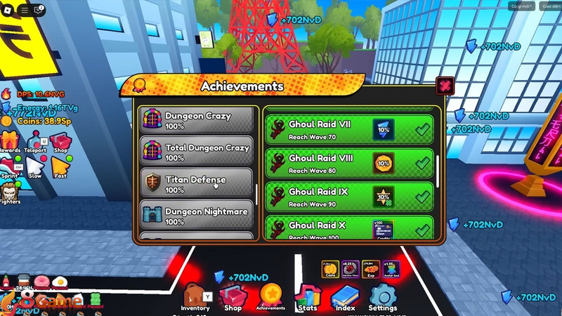 Kiểm tra lại phần thưởng sau khi nhập code