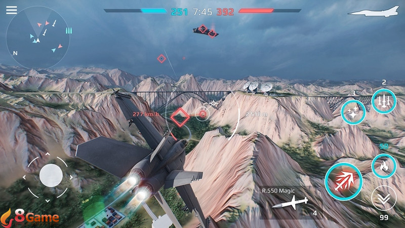 Máy bay phản lực đa dạng và chân thực