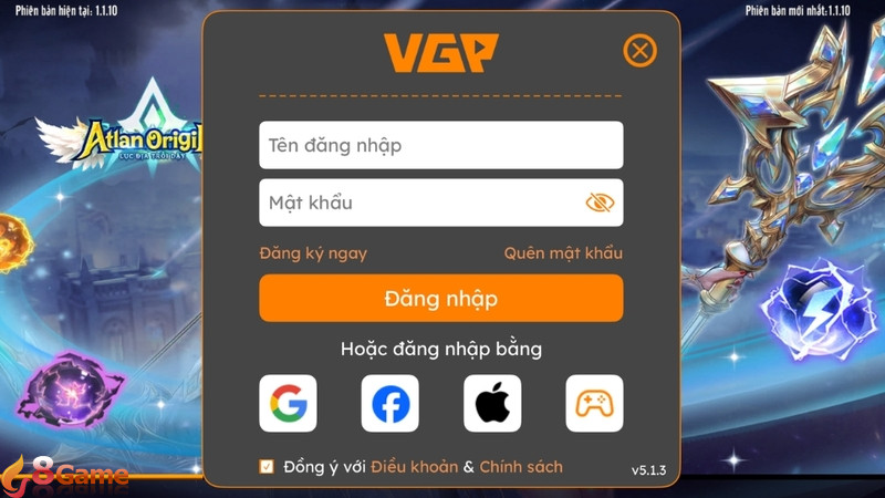 Đăng nhập vào tài khoản game Atlan Origin: Lục Địa Trỗi Dậy