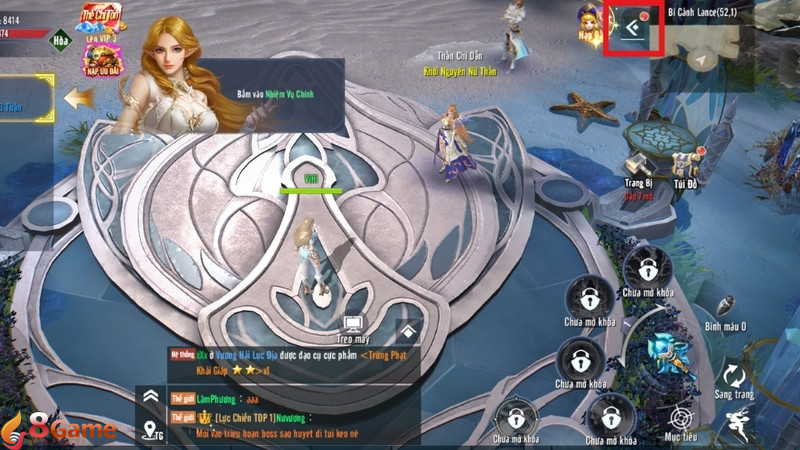 Nhấn vào biểu tượng dấu mũi tên