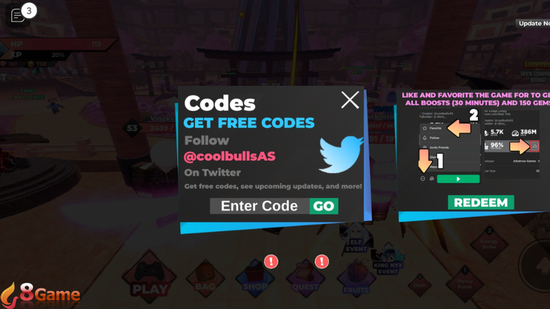 Nhập mã vào ô trống