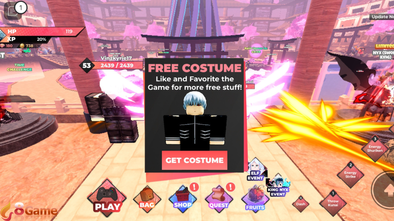 Theo dõi trải nghiệm để có quà miễn phí