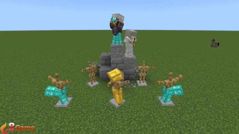 cách chế tạo giá để giáp trong minecraft hình 6