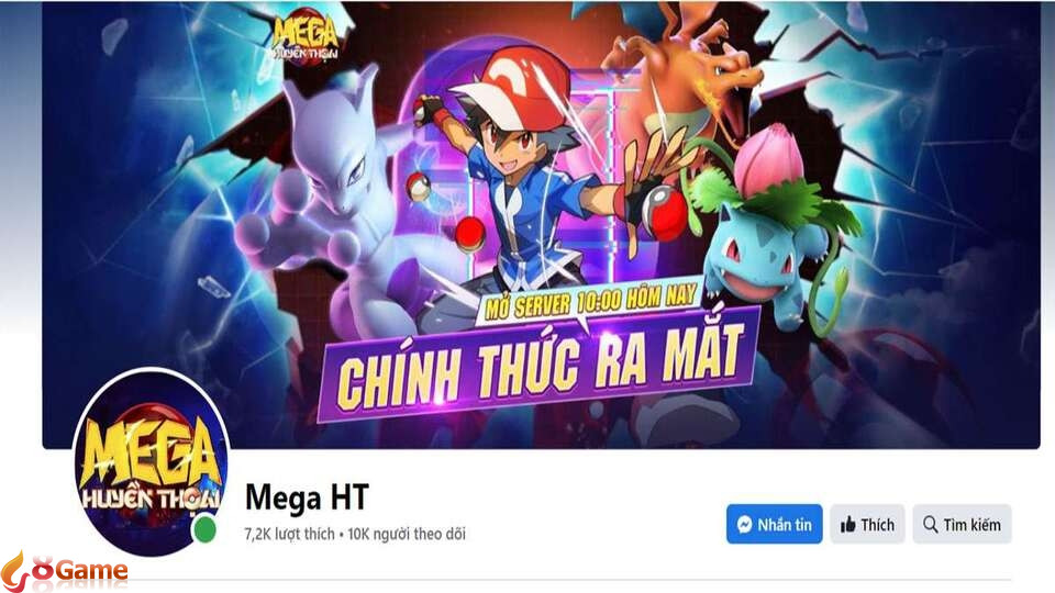 Trang fanpage của Mega Huyền Thoại