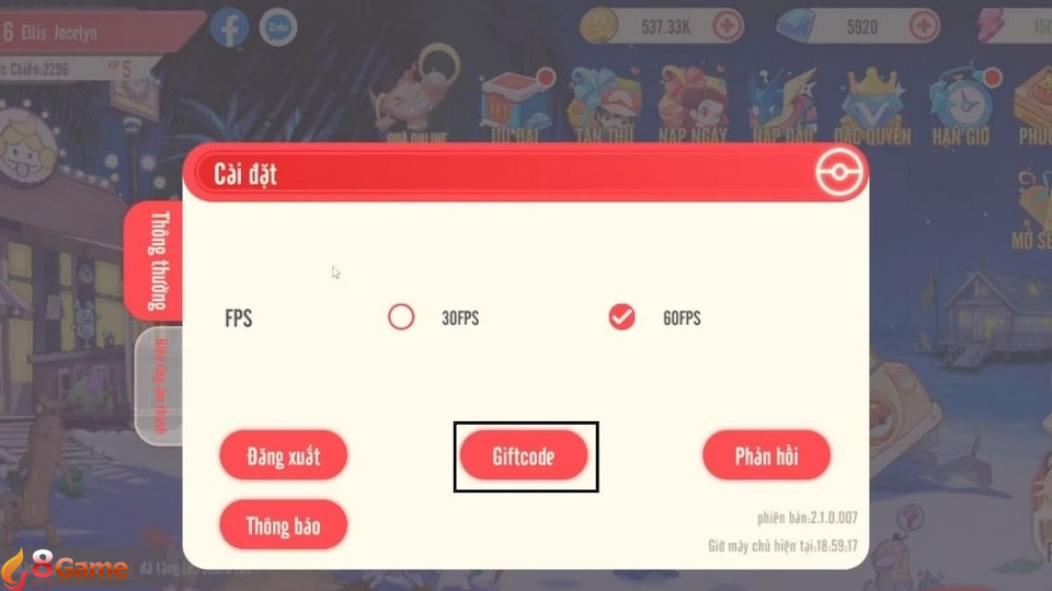 Bước 2 cách nhập code Học Viện Mega cực đơn giản