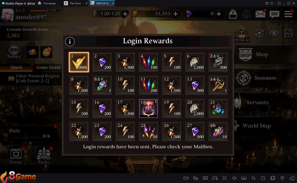 Mẹo săn lùng mã code Heir of Light mới nhất