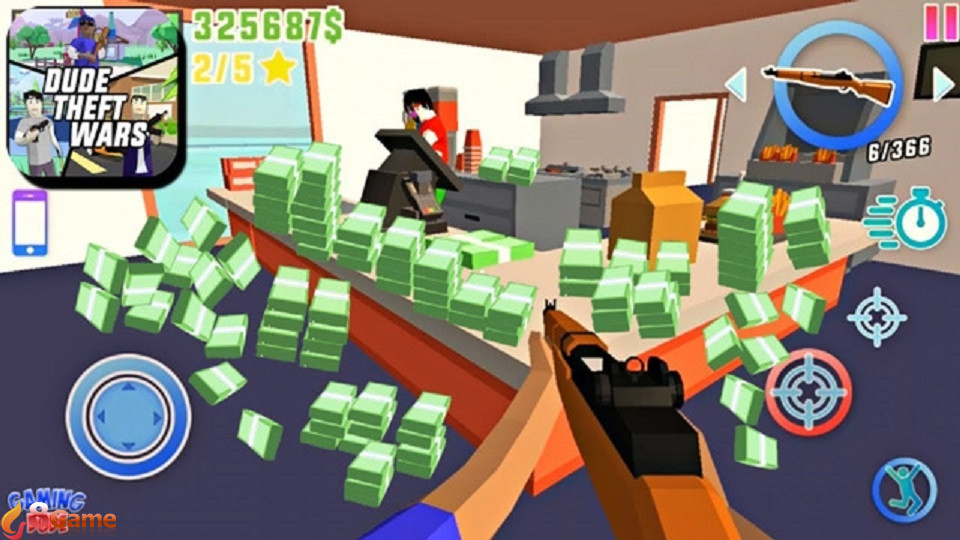 Mã code Dude Theft Wars đổi thưởng giá trị