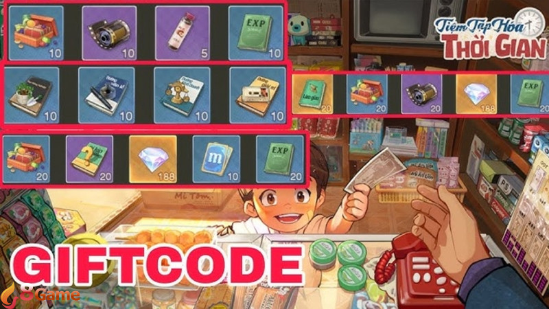 Code Tiệm tạp hóa thời gian đem đến nhiều vật phẩm giá trị