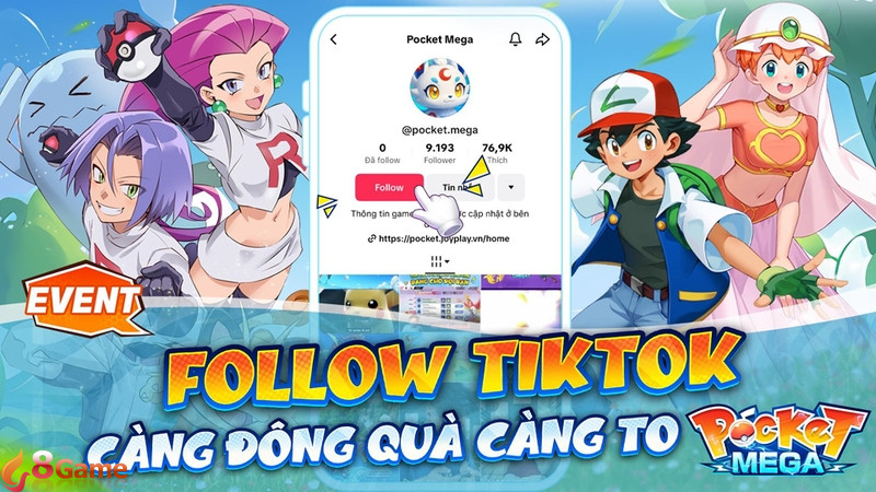 Game Pocket Mega hiện đã có trang TikTok riêng