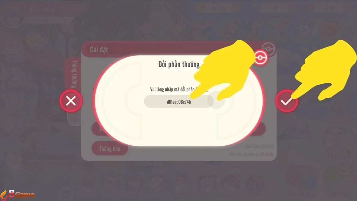 Nhập mã để đổi code