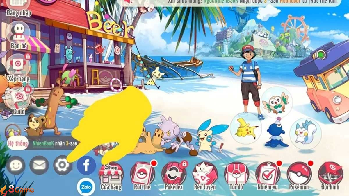 Mở game và tiến hành đăng nhập