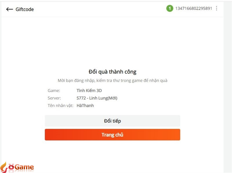 Bước 5 trong quá trình nhập code tình kiếm 3d 1