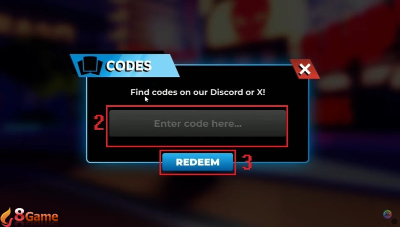 Gõ chính xác từng code Anime Card Clash