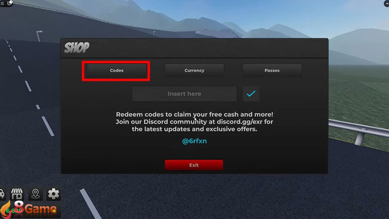 Nhấn chọn mục "Codes"
